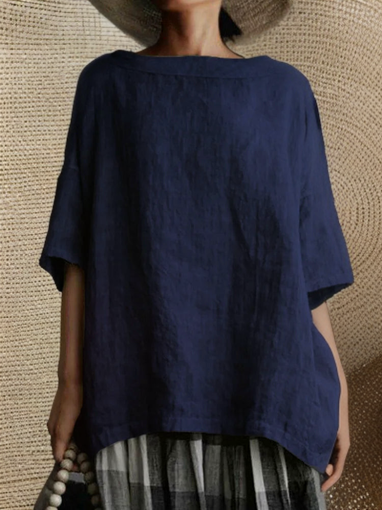 Viktoria┃Oversized vintage tunic with boat neck