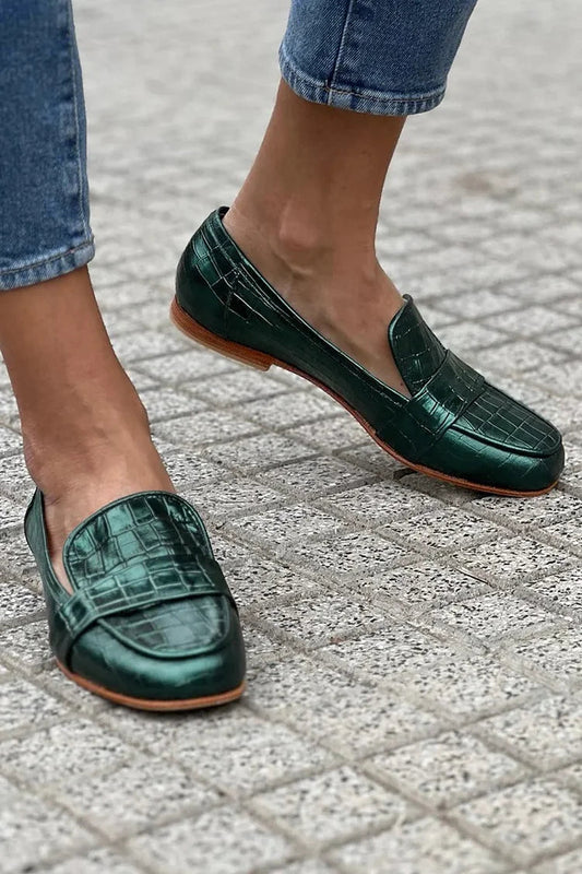 BELMONTE MILANO | CROCODILE-EFFECT LOAFERS