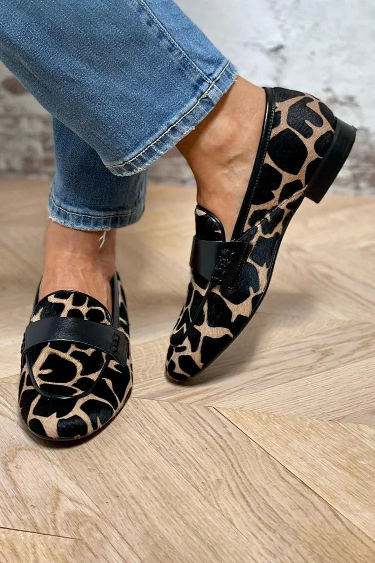 BELMONTE MILANO | ANIMAL PRINT LOAFER WITH ELEGANT DETAIL