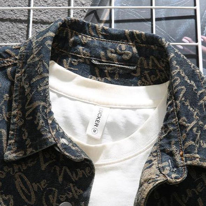 Hans™ Denim jacket with letters