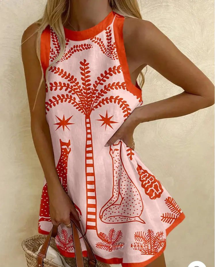 Vera™ | Minidress with Tropical Palms