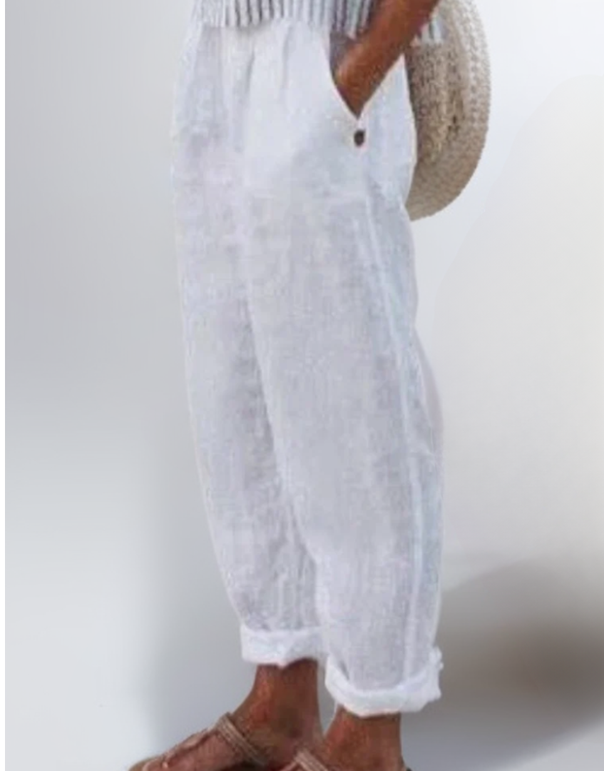 Diana | Loose-fitting trousers in cotton and linen