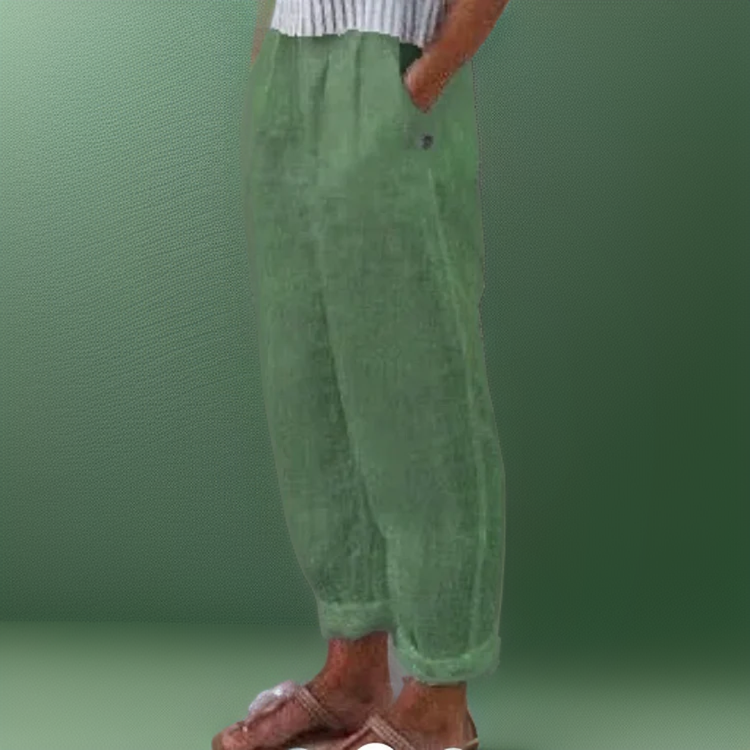 Diana | Loose-fitting trousers in cotton and linen