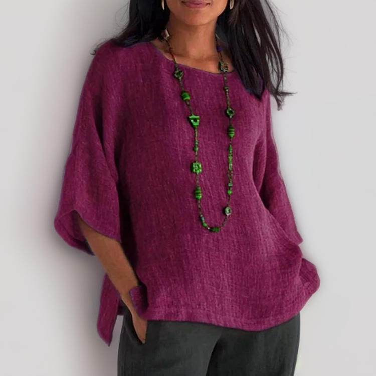 Marian | T-shirt with round neck and 3/4 sleeves