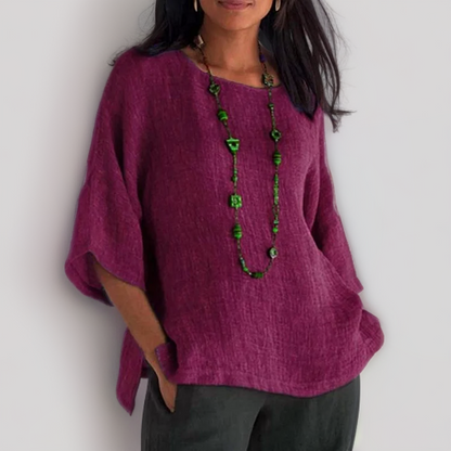 Marian | T-shirt with round neck and 3/4 sleeves