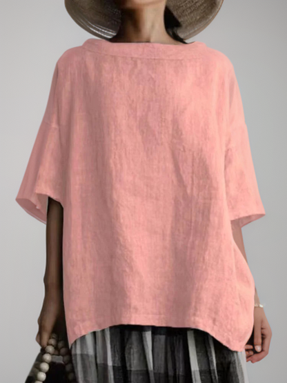 Viktoria┃Oversized vintage tunic with boat neck