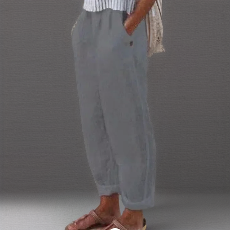 Diana | Loose-fitting trousers in cotton and linen