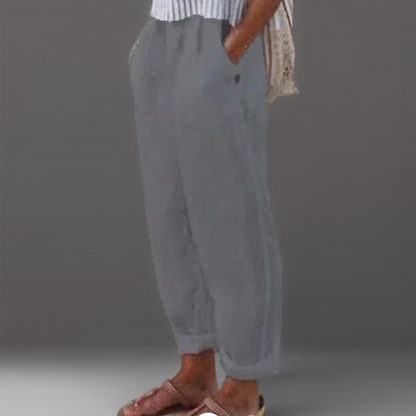 Diana | Loose-fitting trousers in cotton and linen